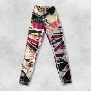 Lululemon Leggings Sweat Wicking High Waist Yoga Ankle Length Multi Color W US 4